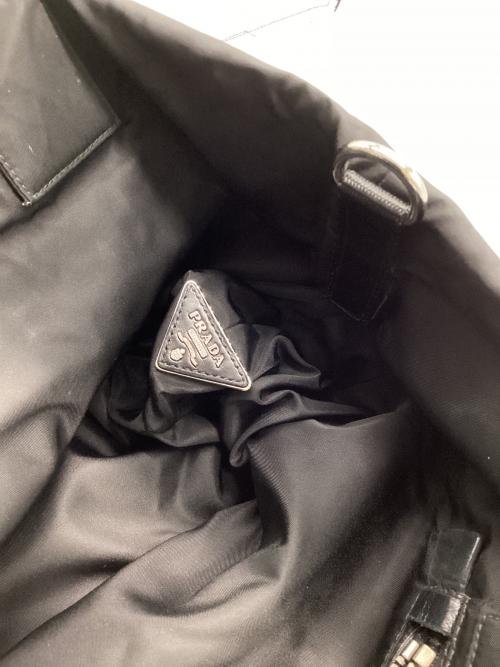 PRADA（プラダ）PRADA (プラダ) リバーシブルチェック柄2WAYトートバッグ ブルー×ブラックの古着・服飾アイテム