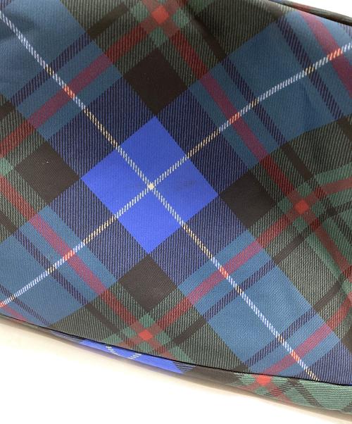 PRADA（プラダ）PRADA (プラダ) リバーシブルチェック柄2WAYトートバッグ ブルー×ブラックの古着・服飾アイテム