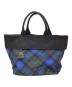 PRADA（プラダ）の古着「リバーシブルチェック柄2WAYトートバッグ」｜ブルー×ブラック