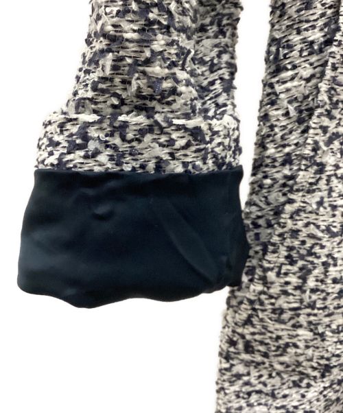 theory（セオリー）theory (セオリー) ステンカラーツイードコート ブルー×グレー サイズ:Pの古着・服飾アイテム