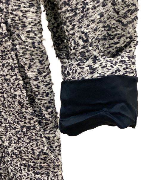 theory（セオリー）theory (セオリー) ステンカラーツイードコート ブルー×グレー サイズ:Pの古着・服飾アイテム