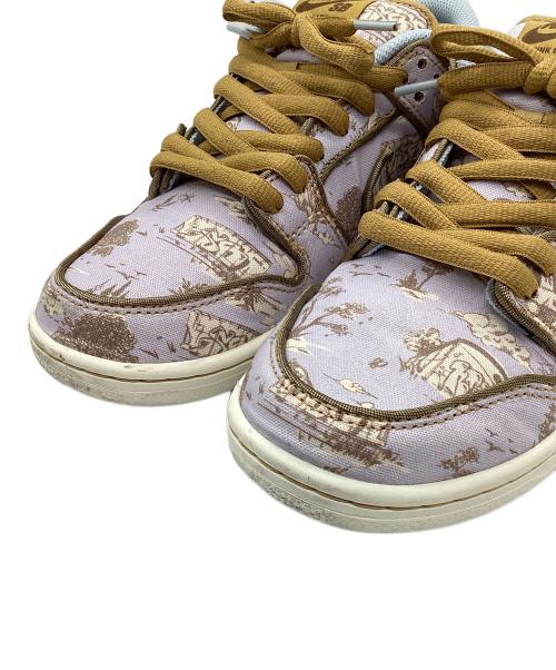 NIKE SB（ナイキエスビー）NIKE SB (ナイキエスビー) DUNK LOW PRM Toile パープル×ベージュ×ゴールド サイズ:SIZE 27cmの古着・服飾アイテム