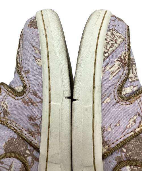 NIKE SB（ナイキエスビー）NIKE SB (ナイキエスビー) DUNK LOW PRM Toile パープル×ベージュ×ゴールド サイズ:SIZE 27cmの古着・服飾アイテム