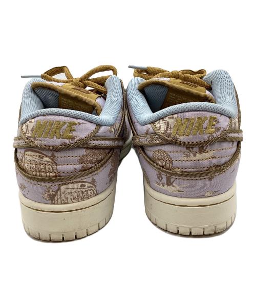 NIKE SB（ナイキエスビー）NIKE SB (ナイキエスビー) DUNK LOW PRM Toile パープル×ベージュ×ゴールド サイズ:SIZE 27cmの古着・服飾アイテム