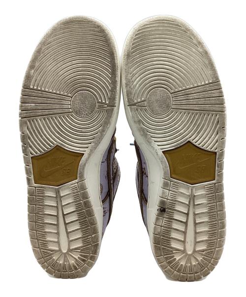 NIKE SB（ナイキエスビー）NIKE SB (ナイキエスビー) DUNK LOW PRM Toile パープル×ベージュ×ゴールド サイズ:SIZE 27cmの古着・服飾アイテム