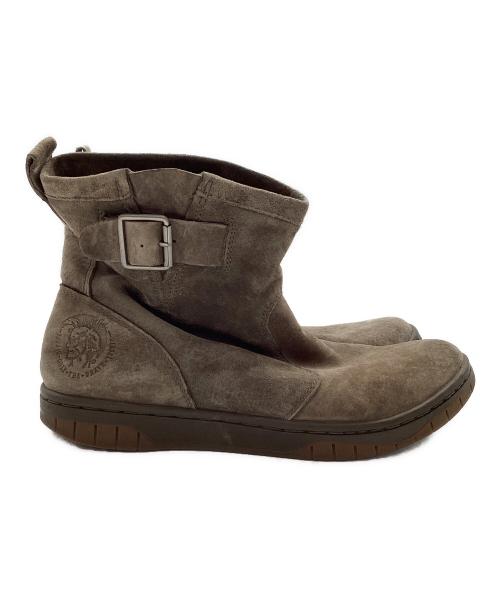 DIESEL（ディーゼル）DIESEL (ディーゼル) BIKERINO スウェードブーツ カーキ サイズ:25.5cmの古着・服飾アイテム