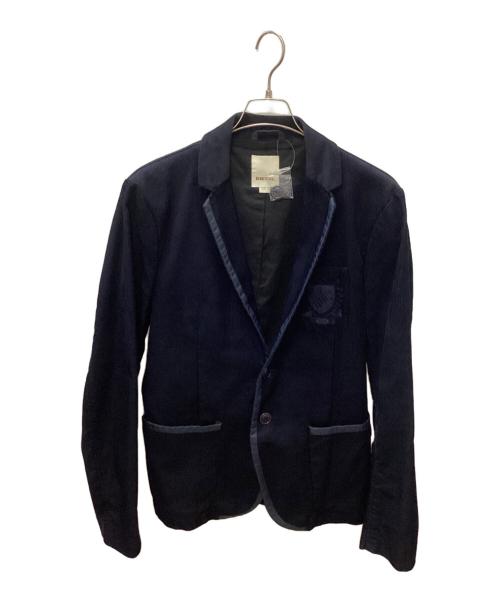 DIESEL（ディーゼル）DIESEL (ディーゼル) コーデュロイテーラードジャケット ネイビー サイズ:Lの古着・服飾アイテム