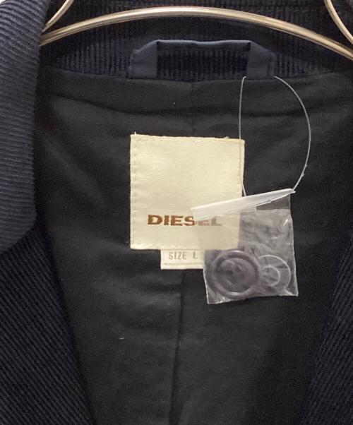 DIESEL（ディーゼル）DIESEL (ディーゼル) コーデュロイテーラードジャケット ネイビー サイズ:Lの古着・服飾アイテム