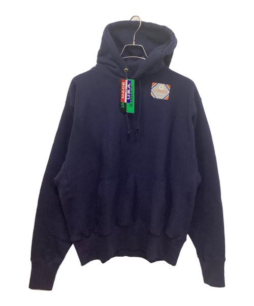 CAMBER（キャンバー）CAMBER (キャンバー) CROSS KNIT PULLOVER HOODIE ネイビー サイズ:Lの古着・服飾アイテム