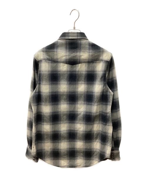 RRL（ダブルアールエル）RRL (ダブルアールエル) 00sウエスタンシャツ グレー サイズ:Mの古着・服飾アイテム