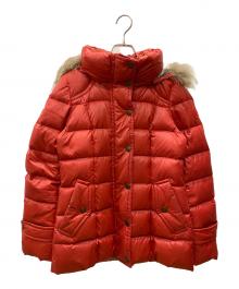 BURBERRY BLUE LABEL（バーバリーロンドンブルーレーベル）の古着「ダウンコート」｜レッド