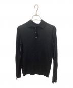 LOUIS VUITTONルイ ヴィトン）の古着「ニットポロシャツ」｜ブラック
