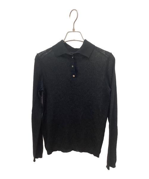 LOUIS VUITTON（ルイ ヴィトン）LOUIS VUITTON (ルイ ヴィトン) ニットポロシャツ ブラック サイズ:Ⅿの古着・服飾アイテム