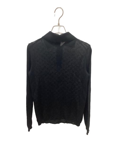 LOUIS VUITTON（ルイ ヴィトン）LOUIS VUITTON (ルイ ヴィトン) ニットポロシャツ ブラック サイズ:Ⅿの古着・服飾アイテム
