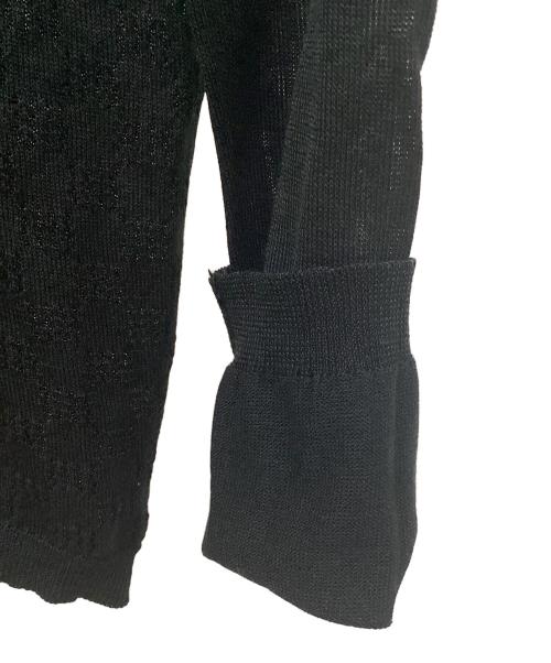 LOUIS VUITTON（ルイ ヴィトン）LOUIS VUITTON (ルイ ヴィトン) ニットポロシャツ ブラック サイズ:Ⅿの古着・服飾アイテム