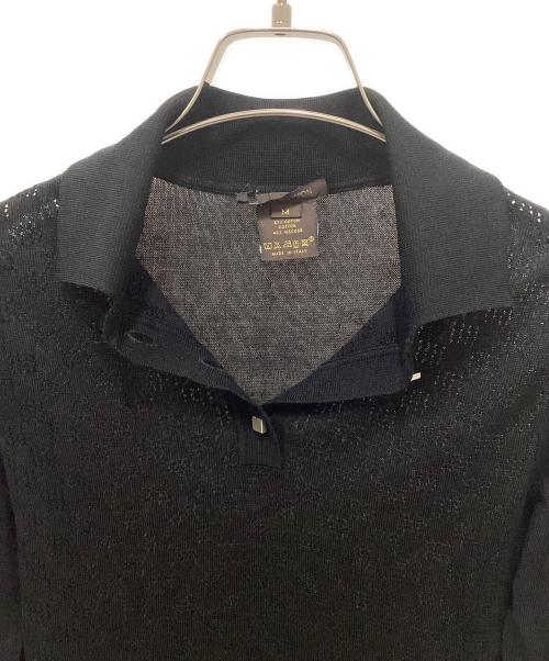 LOUIS VUITTON（ルイ ヴィトン）LOUIS VUITTON (ルイ ヴィトン) ニットポロシャツ ブラック サイズ:Ⅿの古着・服飾アイテム