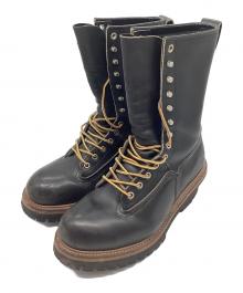 RED WING（レッドウィング）の古着「90s 10inch LOGGER BOOT Steel Toe」｜ブラック