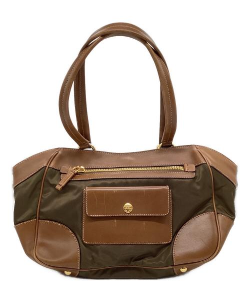 PRADA（プラダ）PRADA (プラダ) ハンドバッグ ブラウン×カーキの古着・服飾アイテム