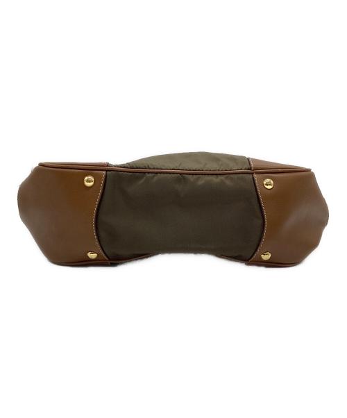 PRADA（プラダ）PRADA (プラダ) ハンドバッグ ブラウン×カーキの古着・服飾アイテム