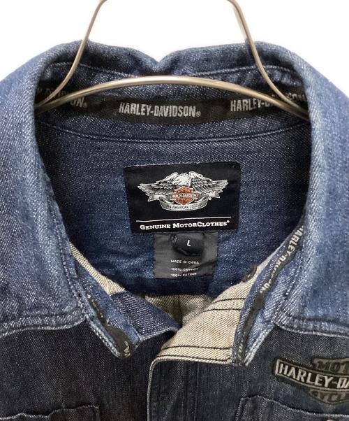 HARLEY-DAVIDSON（ハーレーダビッドソン）HARLEY-DAVIDSON (ハーレーダビッドソン) デニムシャツ インディゴ サイズ:Lの古着・服飾アイテム