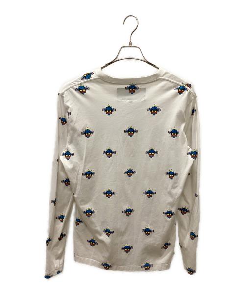 HYDROGEN（ハイドロゲン）HYDROGEN (ハイドロゲン) H-ROBOT柄ロングスリーブTシャツ ホワイト サイズ:Mの古着・服飾アイテム