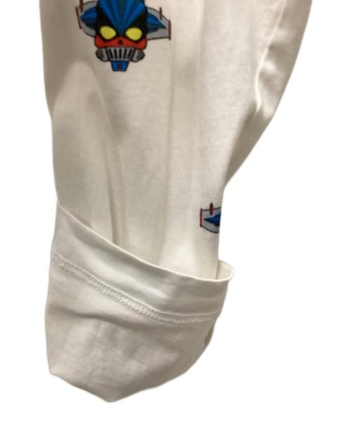 HYDROGEN（ハイドロゲン）HYDROGEN (ハイドロゲン) H-ROBOT柄ロングスリーブTシャツ ホワイト サイズ:Mの古着・服飾アイテム