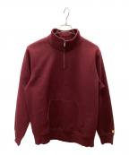 Carhartt WIPカーハート ワークインプログレス）の古着「CHASE NECK ZIP SWEAT」｜エンジ