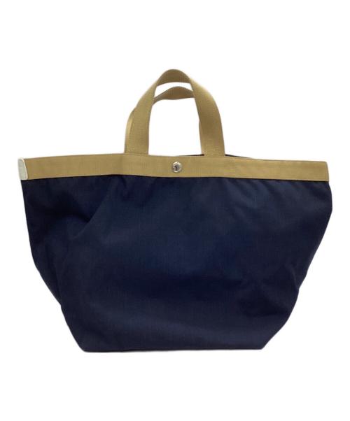 Herve Chapelier（エルベシャプリエ）Herve Chapelier (エルベシャプリエ) トゥモローランド別注コーデュラ舟型トートL ネイビー×ゴールドの古着・服飾アイテム
