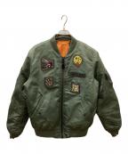 AVIREX×チェンソーマン×ONE MADEアヴィレックス×チェンソーマン×ワンメイド）の古着「SPECIAL MA-1」｜オリーブ