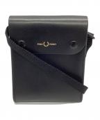 FRED PERRYフレッドペリー）の古着「レザーサコッシュショルダーバッグ」｜ブラック