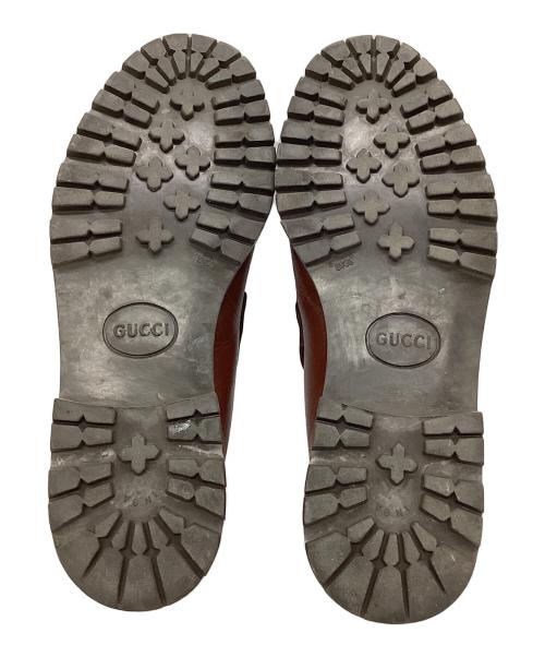 GUCCI（グッチ）GUCCI (グッチ) ホースビットレザーブーツ ブラウン サイズ:41の古着・服飾アイテム