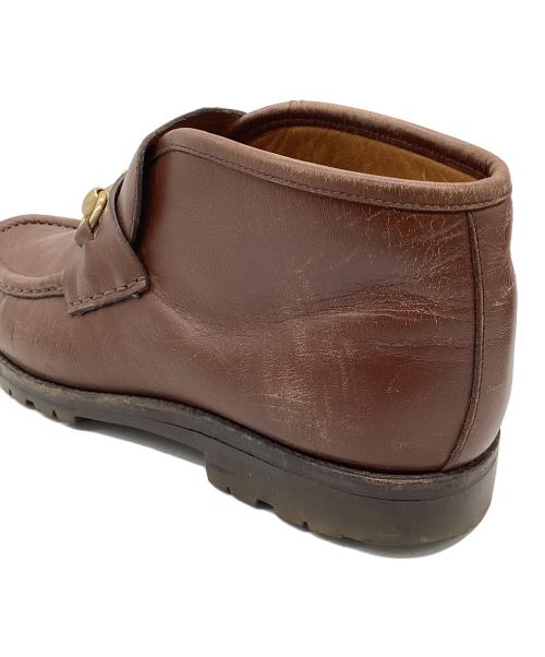 GUCCI（グッチ）GUCCI (グッチ) ホースビットレザーブーツ ブラウン サイズ:41の古着・服飾アイテム