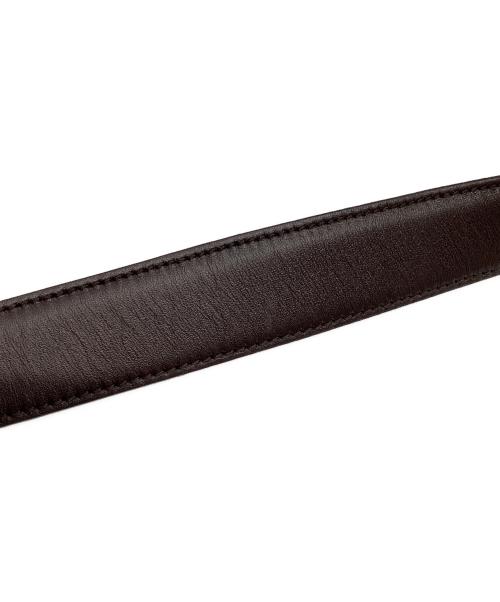 PRADA（プラダ）PRADA (プラダ) ロゴ レザーワンショルダーバッグ レッド×ブラウンの古着・服飾アイテム