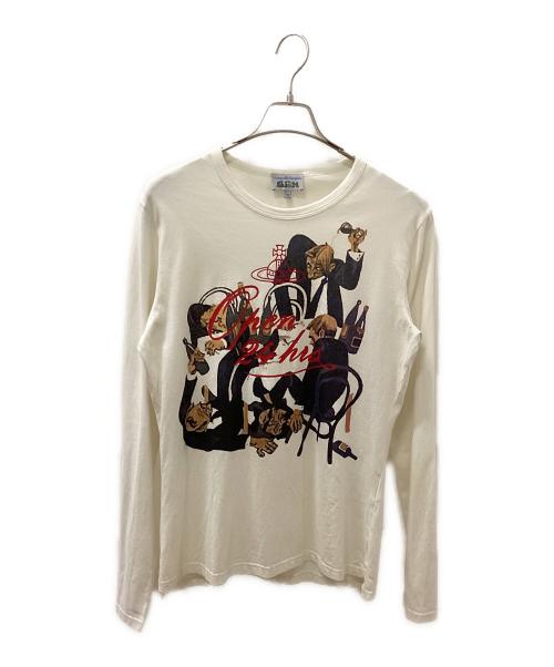 Vivienne Westwood（ヴィヴィアンウエストウッド）Vivienne Westwood (ヴィヴィアンウエストウッド) 00sロングスリーブTシャツ ホワイト サイズ:Ⅿの古着・服飾アイテム