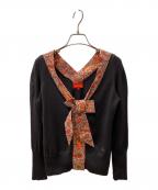 Vivienne Westwood RED LABELヴィヴィアンウエストウッドレッドレーベル）の古着「リボンニットカーディガン」｜ブラウン