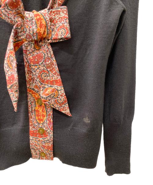 Vivienne Westwood RED LABEL（ヴィヴィアンウエストウッドレッドレーベル）Vivienne Westwood RED LABEL (ヴィヴィアンウエストウッドレッドレーベル) リボンニットカーディガン ブラウン サイズ:Mの古着・服飾アイテム
