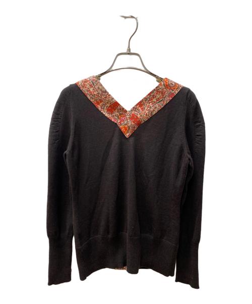 Vivienne Westwood RED LABEL（ヴィヴィアンウエストウッドレッドレーベル）Vivienne Westwood RED LABEL (ヴィヴィアンウエストウッドレッドレーベル) リボンニットカーディガン ブラウン サイズ:Mの古着・服飾アイテム