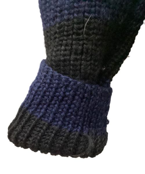 GOLDEN GOOSE（ゴールデングース）GOLDEN GOOSE (ゴールデングース) ローゲージボーダーニット ブラック×ブルー サイズ:XSの古着・服飾アイテム