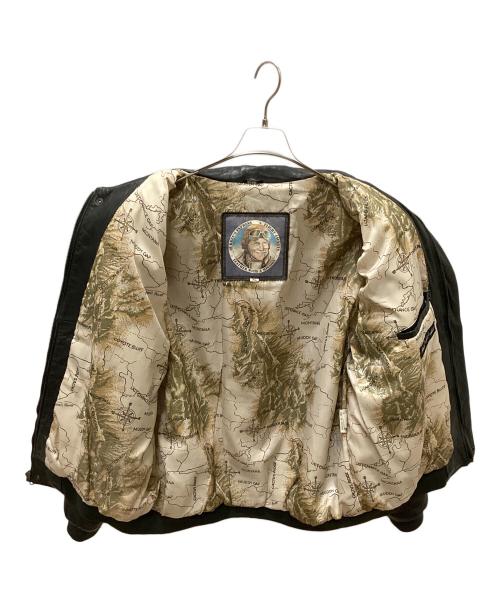 Durkee's Express（ダーキーズ エクスプレス）Durkee's Express (ダーキーズ エクスプレス) レザーフライトジャケット ブラック サイズ:XLの古着・服飾アイテム