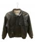 Durkee's Express（ダーキーズ エクスプレス）の古着「レザーフライトジャケット」｜ブラック