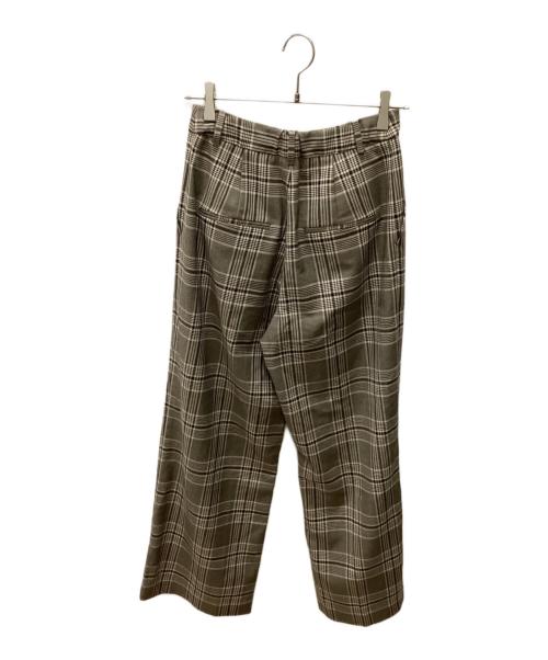 Spick and Span（スピック＆スパン）Spick and Span (スピックアンドスパン) ウォッシャブルタックストレートパンツ ブラウン サイズ:36の古着・服飾アイテム