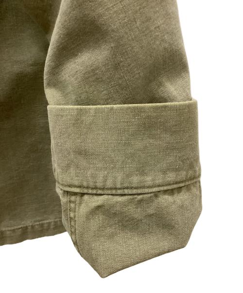 Spick and Span（スピック＆スパン）Spick and Span (スピックアンドスパン) コットンノーカラー金ボタンブルゾン オリーブ サイズ:Fの古着・服飾アイテム