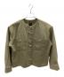 Spick and Span（スピックアンドスパン）の古着「コットンノーカラー金ボタンブルゾン」｜オリーブ
