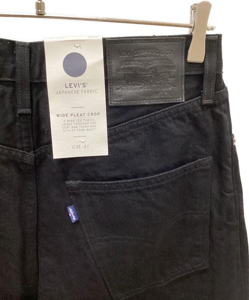 LEVI'S（リーバイス）LEVI'S (リーバイス) ワイドプリーツクロップパンツ ブラック サイズ:W32の古着・服飾アイテム