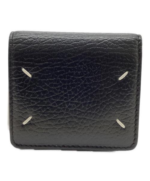 Maison Margiela（メゾンマルジェラ）Maison Margiela (メゾンマルジェラ) 4ステッチ トリフォールド ミニウォレット ブラックの古着・服飾アイテム