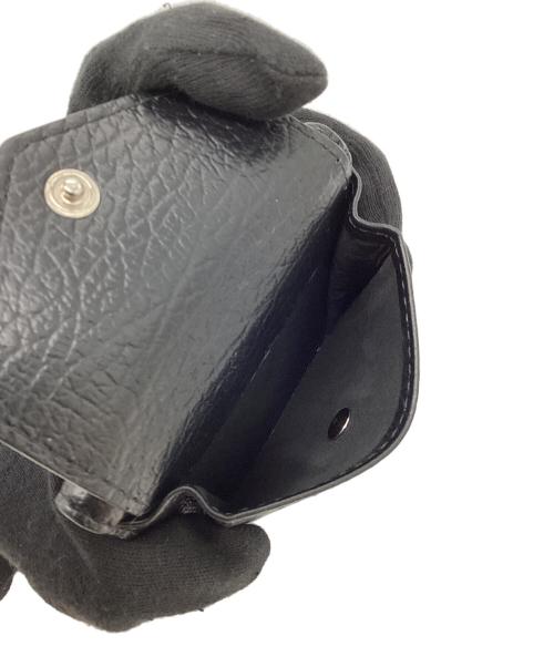 Maison Margiela（メゾンマルジェラ）Maison Margiela (メゾンマルジェラ) 4ステッチ トリフォールド ミニウォレット ブラックの古着・服飾アイテム