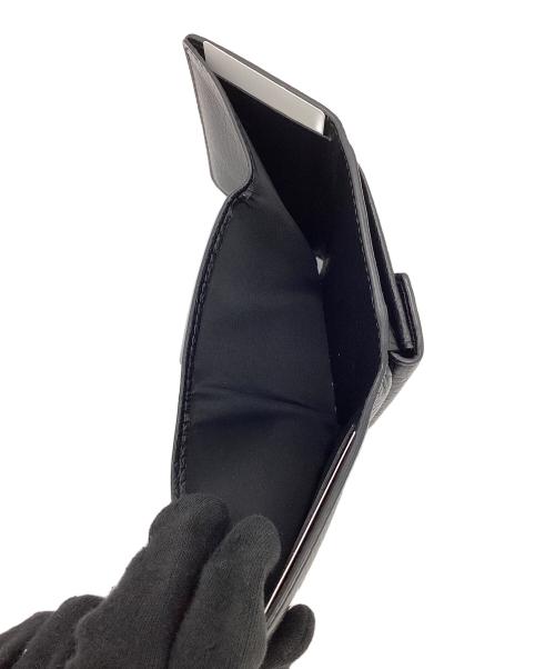 Maison Margiela（メゾンマルジェラ）Maison Margiela (メゾンマルジェラ) 4ステッチ トリフォールド ミニウォレット ブラックの古着・服飾アイテム