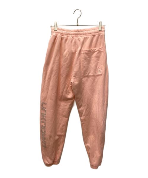 unknown（アンノウン）unknown (アンノウン) SIGNATURE RHINESTONE JOGGER PANTS ピンク サイズ:Sの古着・服飾アイテム