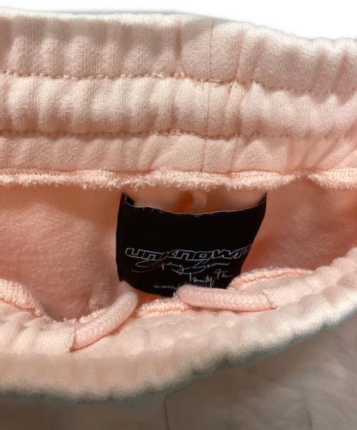 unknown（アンノウン）unknown (アンノウン) SIGNATURE RHINESTONE JOGGER PANTS ピンク サイズ:Sの古着・服飾アイテム