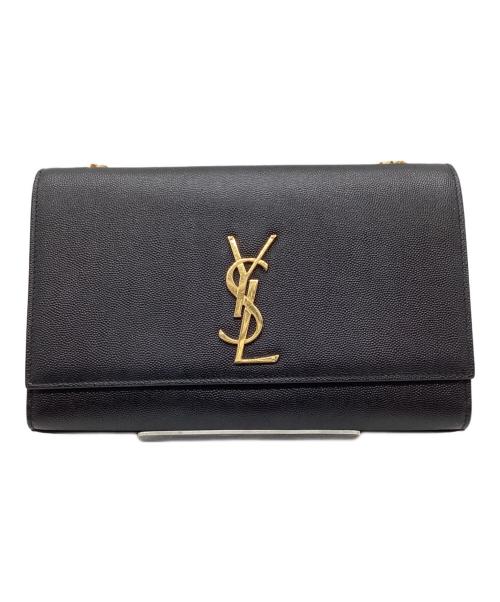SAINT LAURENT（サンローラン）saint laurent (サンローラン) KATE MEDIUM IN GRAIN DE POUDRE EMBOSSED LEATHER ブラックの古着・服飾アイテム